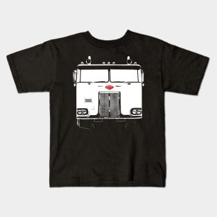 Cabover Pete classic 1980s American truck monoblock white Kids T-Shirt